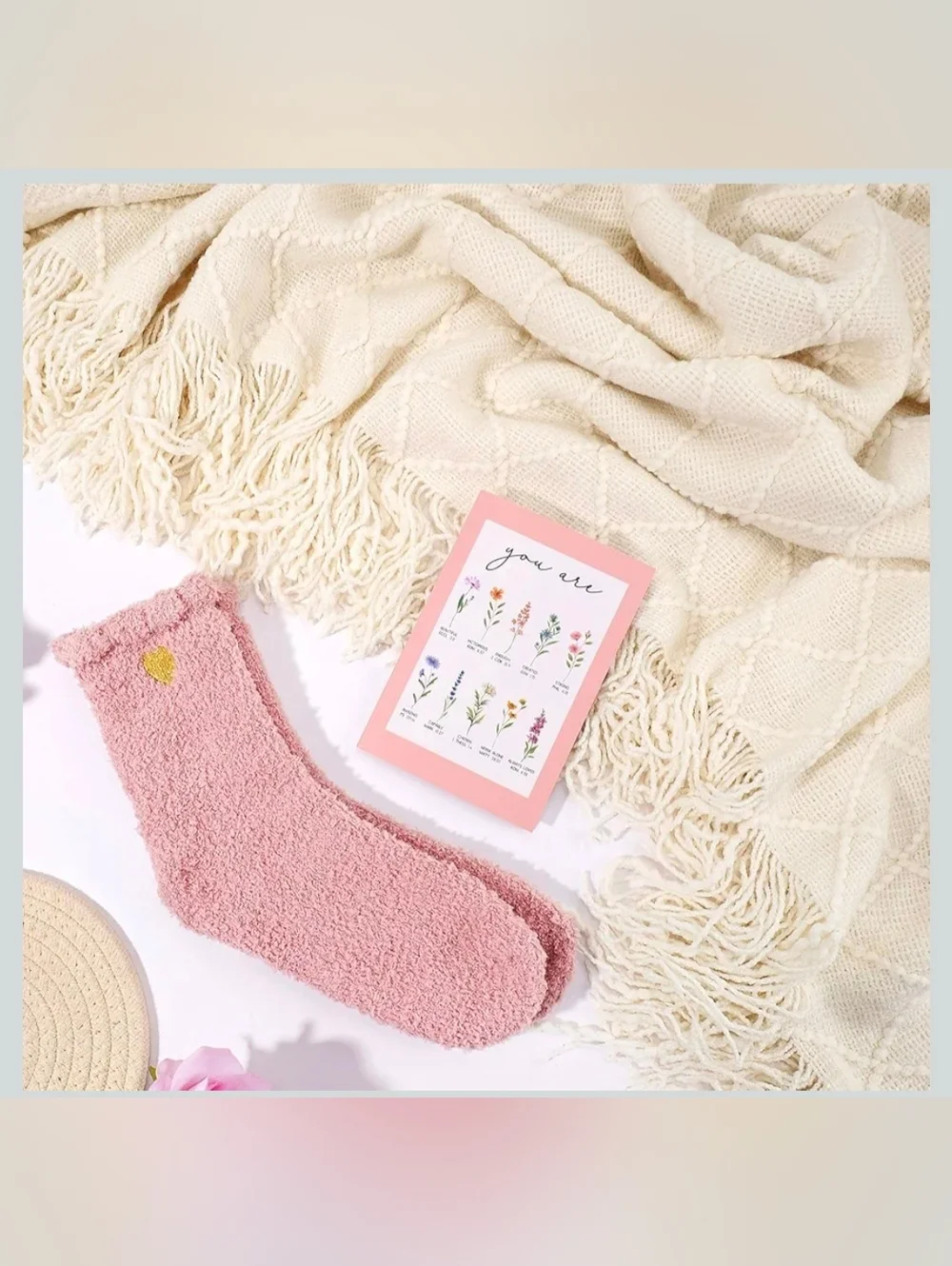 Faith Bundle: Knit Blanket Candle Socks Mug & Spoon Journal Plant - Picture 5 of 8